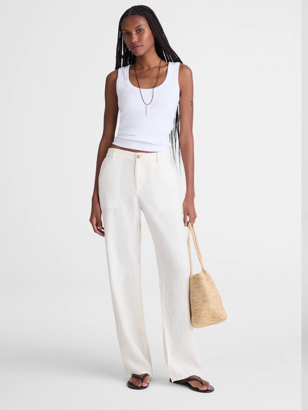 Madewell The Zoe Linen Relaxed Wide Pants